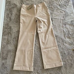 NWT Spiegel Women's Beige Tailored‎ Pants Size 12 Ponte Knit Style 63329 Career